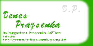 denes prazsenka business card